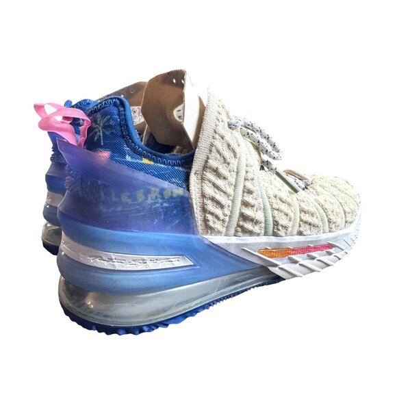 Nike Lebron 19 Low Basketball Shoes Beige/Blue Size 7  Mens Athletic Sneakers - Picture 10 of 14